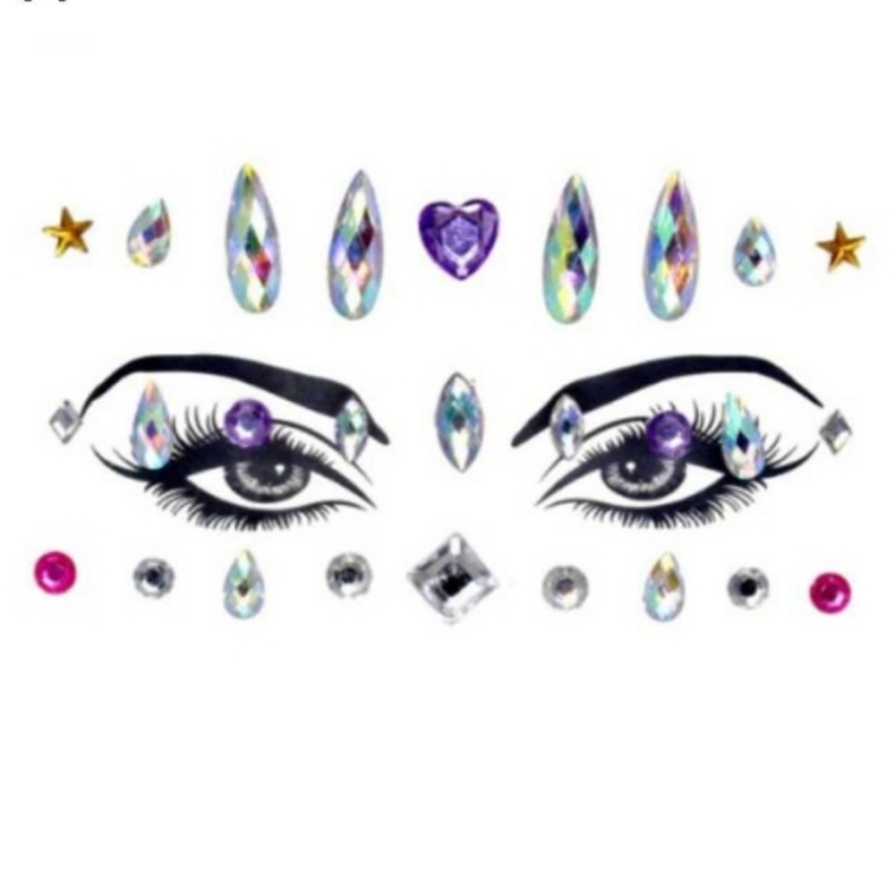 💖 Heart Single Face Gem Jewel Stickers
